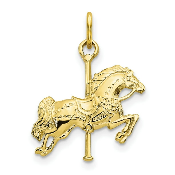 27mm Silver Yellow Plated Carousel Horse Charm 27mm Silver Yellow Plated Carousel Horse Charm